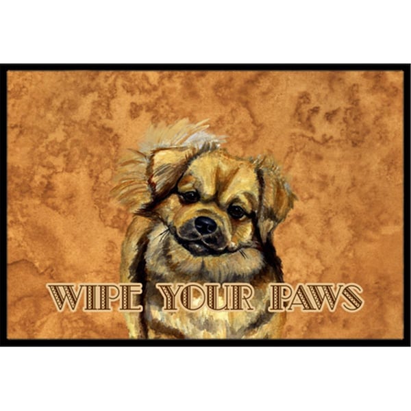 Carolines Treasures 18 x 27 In. Tibetan Spaniel Wipe Your Paws Indoor Or Outdoor Mat LH9458MAT - main